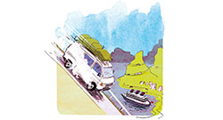 Motorbromsa i nedförsbacke med dieselbil?